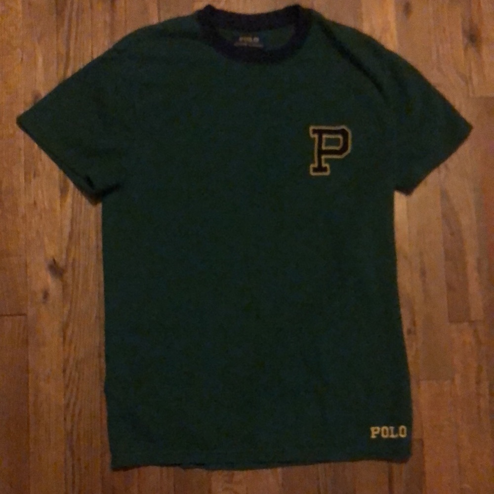 Green polo vintage t-shirt - Picture 2 of 8